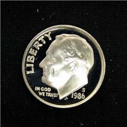 1986-S PROOF ROOSEVELT DIME