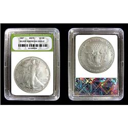 1987 SLABBED SILVER AMERICAN EAGLE HIGHEST GRADE