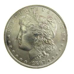 1887-P MORGAN SILVER DOLLAR #35 BRILLIANT UNCIRCULATED