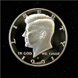 1991-S PROOF KENNEDY HALF DOLLAR