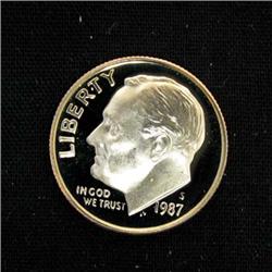 1987-S PROOF ROOSEVELT DIME