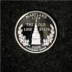2000-S SILVER PROOF MARYLAND QUARTER #84