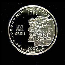 2000-S PROOF NEW HAMPSHIRE WASHINGTON QUARTER