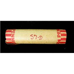 1957-D BU SHOTGUN ROLL OF LINCOLN WHEAT CENTS #80