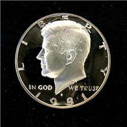 1981-S PROOF KENNEDY HALF DOLLAR