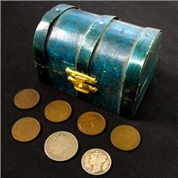 COIN COLLECTION FOUND IN SMALL TREASURE BOX