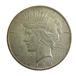 1922-P PEACE SILVER DOLLAR #63 BRILLIANT UNCIRCULATED