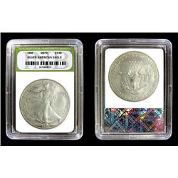 1990 SLABBED SILVER AMERICAN EAGLE HIGHEST GRADE