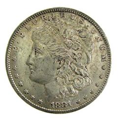 1881-S MORGAN SILVER DOLLAR #44 BRILLIANT UNCIRCULATED