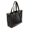 Image 3 : MCM Black Monogram Visetos Canvas Leather Tote Bag