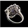 Image 3 : 2.46 ctw Tanzanite and Diamond Ring - 14KT White Gold