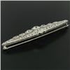 Image 4 : Art Deco Platinum 6.00 ctw Old European and Mine Cut Diamond Filigree Brooch