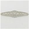 Image 9 : Art Deco Platinum 6.00 ctw Old European and Mine Cut Diamond Filigree Brooch