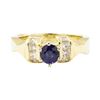 Image 2 : 1.18 ctw Blue Sapphire and Diamond Ring - 14KT Yellow Gold