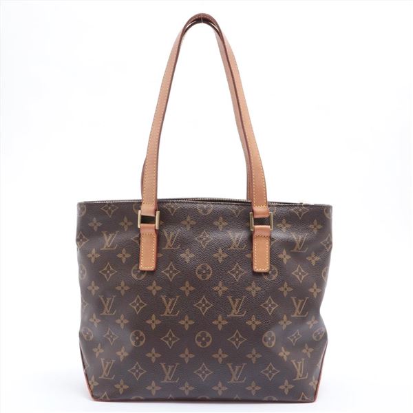 Louis Vuitton Brown Monogram Canvas Leather Cabas Piano Tote Bag