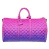 Image 2 : Louis Vuitton x Virgil Abloh Purple Taurillon Illusion Monogram Leather Keepall