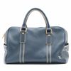 Image 1 : Louis Vuitton Blue Suhali Leather Carryall 40cm Duffle Bag