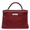 Image 1 : Hermes Wine Red Leather Kelly 32cm Handbag