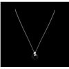 Image 2 : 0.25 ctw Diamond Pendant with Chain - 14KT White Gold