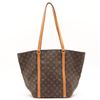 Louis Vuitton Brown Monogram Canvas Leather Sac Shopping Tote Bag