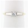 Vintage 14k Gold Old Transitional Diamond Solitaire Engagement or Promise Ring