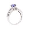 Image 4 : 0.88 ctw Sapphire and Diamond Ring - 18KT White Gold