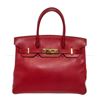 Image 1 : Hermes Red Courchevel Leather Birkin 30 Bag