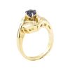 Image 4 : 1.05 ctw Blue Sapphire And Diamond Ring - 14KT Yellow Gold