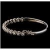 Image 2 : 14KT White Gold 2.30 ctw Diamond Bangle Bracelet