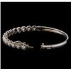 Image 3 : 14KT White Gold 2.30 ctw Diamond Bangle Bracelet