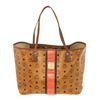 Image 1 : MCM Cognac Monogram Visetos Canvas Leather Orange Rudic Tote Bag