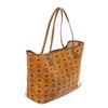 Image 3 : MCM Cognac Monogram Visetos Canvas Leather Orange Rudic Tote Bag