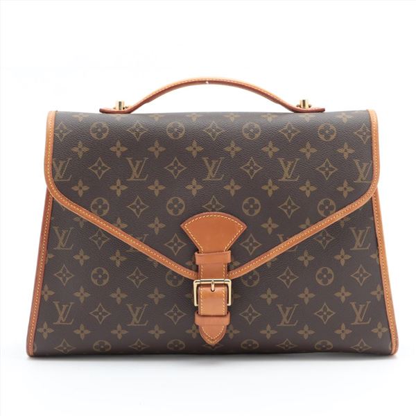 Louis Vuitton Brown Monogram Canvas Leather Beverly GM Briefcase