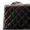Image 4 : Chanel Vintage Black Quilted Patent Leather Classic Maxi Single Flap Bag