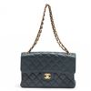 Image 1 : Chanel Classic Navy Blue Quilted Lambskin Leather CC Single Flap Shoulder Bag