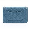 Image 2 : Chanel Blue Quilted Denim CC Chain Around Wallet on Chain