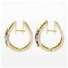 Image 5 : Vintage 14k Gold 0.32 ctw Round Single Cut Diamond Flower Huggie Hoop Earrings