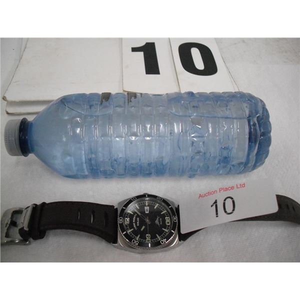 Wrist Watch With Leather Band