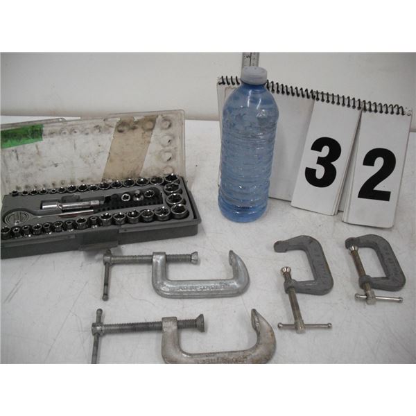 C Clamps / Socket Set 3/8" dr