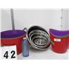 Image 1 : Stainless Steel Bowls / Plastic Baskets