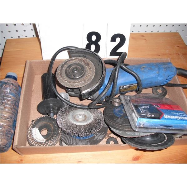 4.5 Angle Grinder With Accessories Works