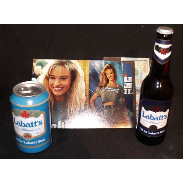 ZZ-CLEARANCE PAM & TOMMY LEBATS BEER COMMERCIAL BOTTLE AND CAN