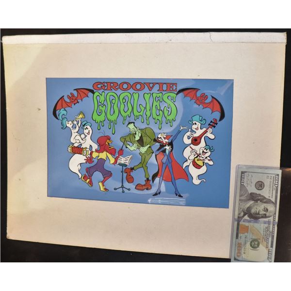 GROOVIE GOOLIES ANIMATION CELL HAND PAINTED ORIGINAL TITLE SEGMENT