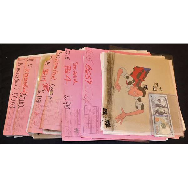 WILL THE REAL JERRY LEWIS PLEASE SIT DOWN 1970 A ANIMATION CELLS ARTWORK ENTIRE ARCHIVE OF 7 FOLDERS
