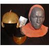 Image 1 : JINGLE ALL THE WAY TURBO MAN HELMET W/ VISOR & COWL ON ARNOLD SCHWARZENEGGER BUST SUPER HERO