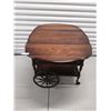 Image 3 : Vintage Folding Tea Cart w/ Removable Glass Tray