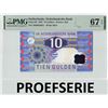 Image 1 : Netherlands 10 Gulden 1997 Proefserie Pick 99 PMG Superb Gem Uncirculated 67 EPQ