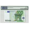 Image 2 : European Union 100 Euro 2002 Offset Printing Error Spain M002G3 Duisenberg Pick 5v PMG Choice About 