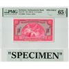 Image 1 : Suriname 2½ Gulden 1942 Specimen ABNC Pick 87s PMG Gem UNC 65 EPQ
