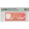 Image 1 : Suriname 10 Gulden 1963 JEZ Pick 121b PMG Gem UNC 65 EPQ